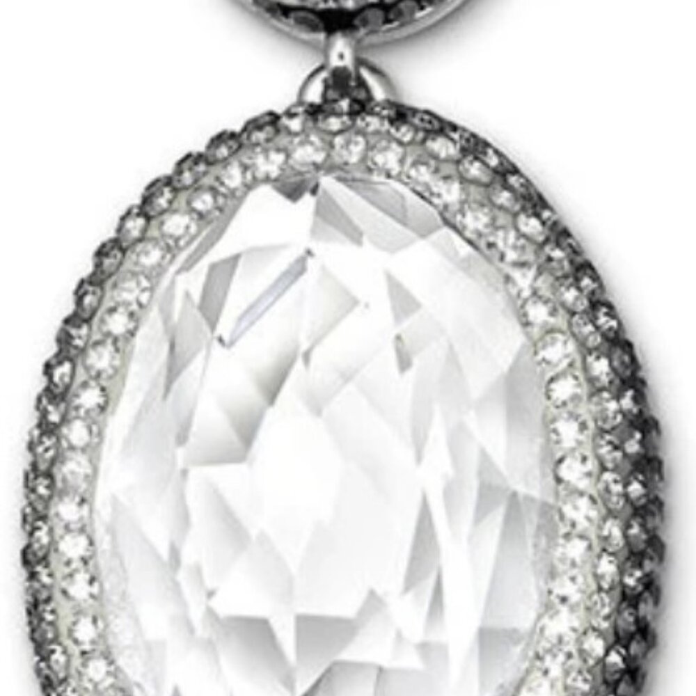 Swarovski Crystal Vita Oval Drop Pierced Earrings - Picture 7 of 7